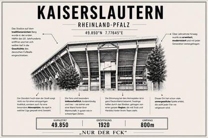 Kaiserslautern Stadion Leinwand