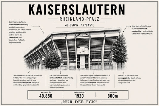 Kaiserslautern Stadion Leinwand