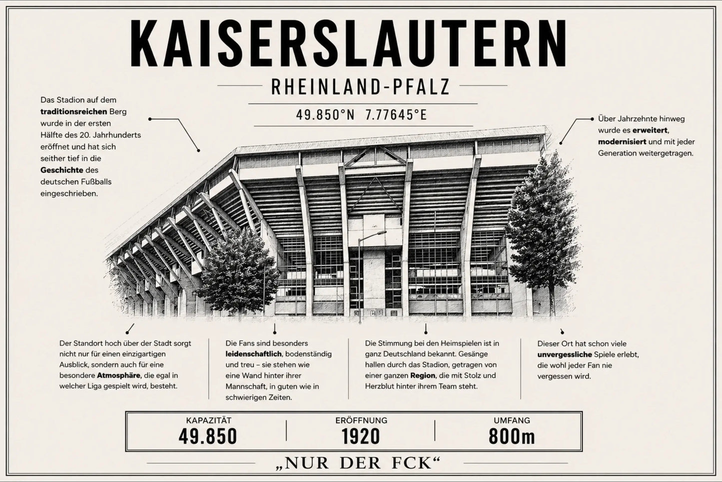Kaiserslautern Stadion Leinwand