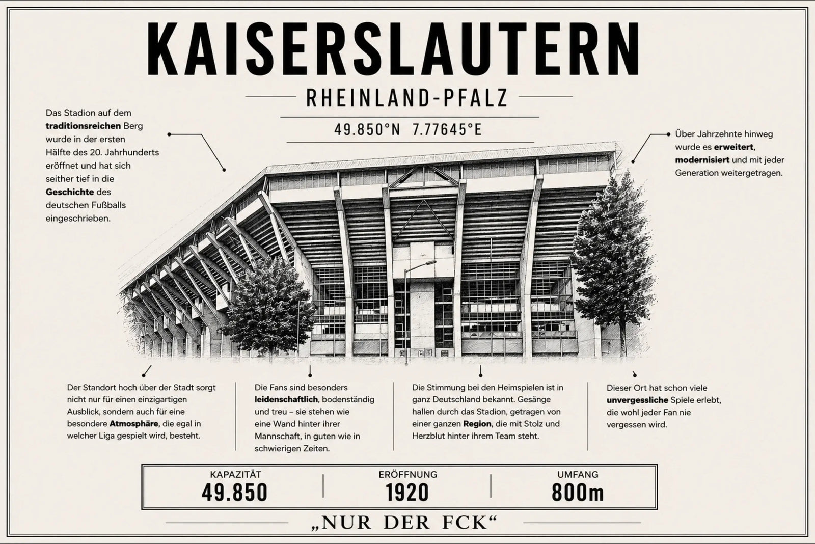 Kaiserslautern Stadion Leinwand