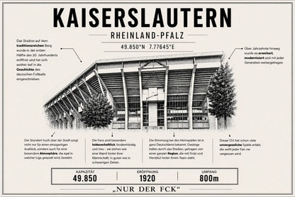 Kaiserslautern Stadion Leinwand