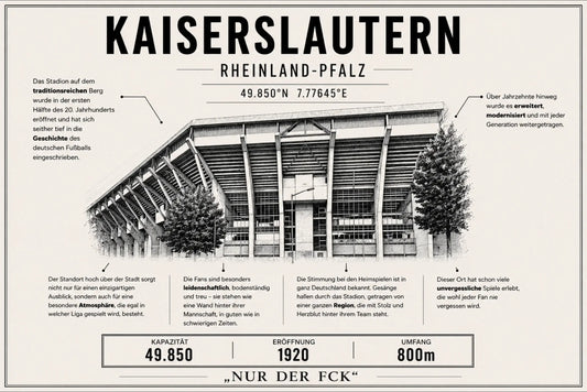 Kaiserslautern Stadion Leinwand