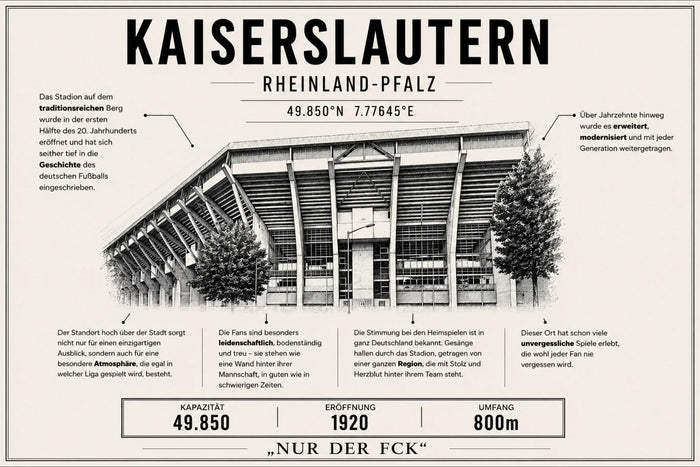 Kaiserslautern Stadion Leinwand