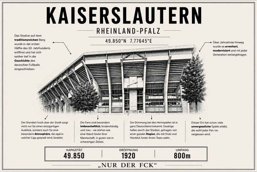 Kaiserslautern Stadion Leinwand