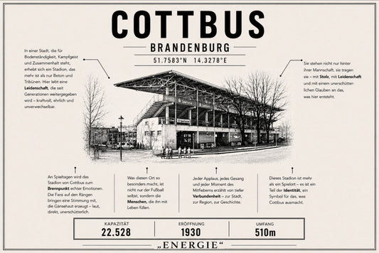 Cottbus Stadion Leinwand