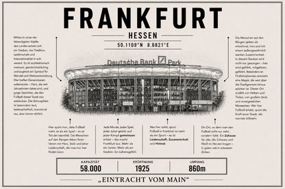Frankfurt Stadion Leinwand
