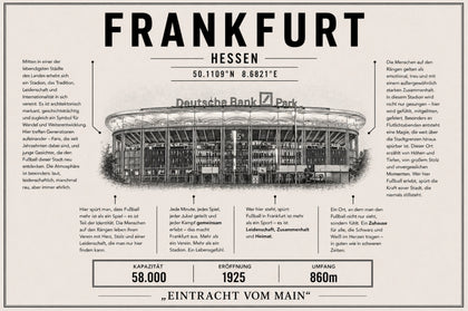 Frankfurt Stadion Leinwand