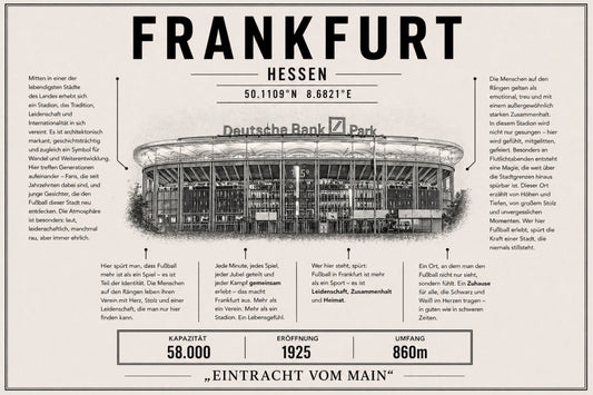 Frankfurt Stadion Leinwand