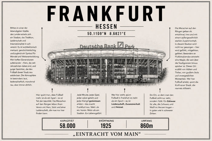 Frankfurt Stadion Leinwand