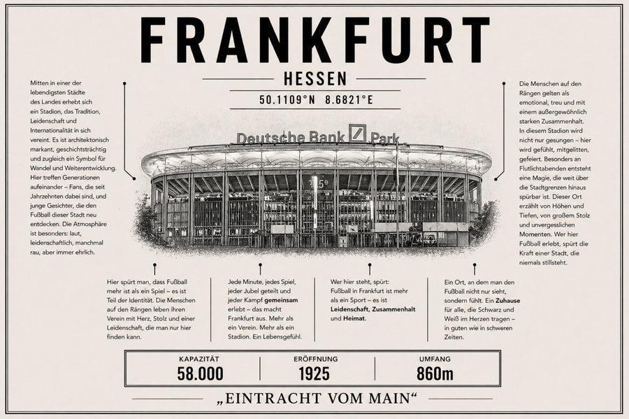 Frankfurt Stadion Leinwand