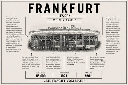 Frankfurt Stadion Leinwand