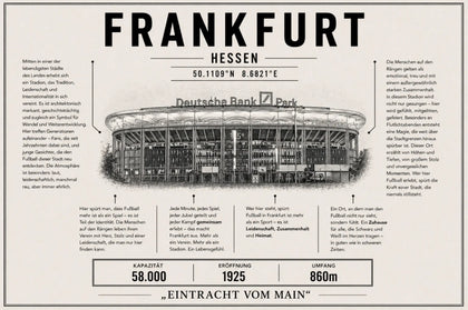 Frankfurt Stadion Leinwand
