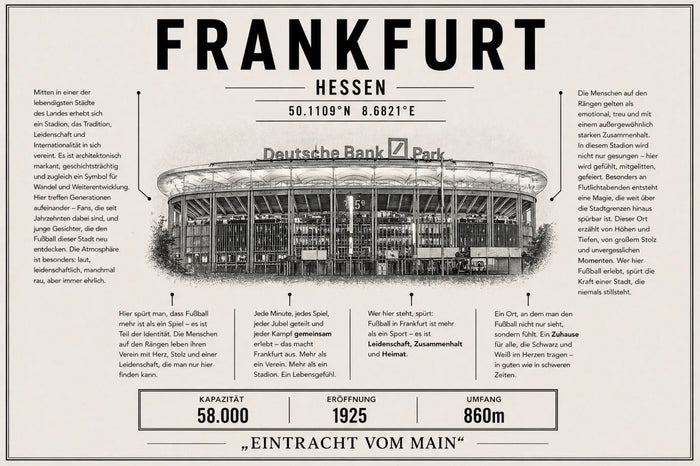 Frankfurt Stadion Leinwand