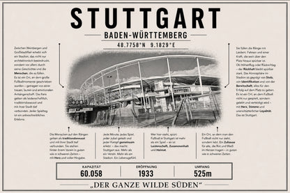Stuttgart Stadion Leinwand