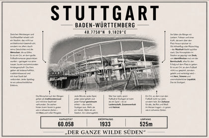 Stuttgart Stadion Leinwand