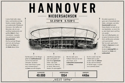 Hannover Stadion Leinwand