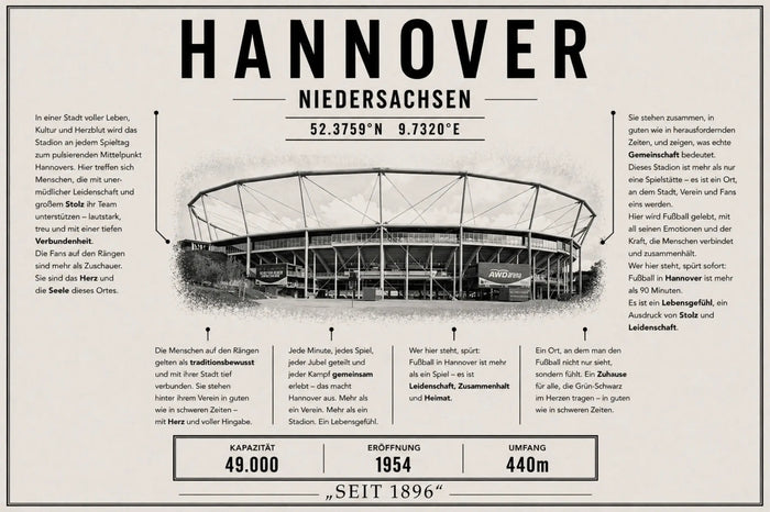 Hannover Stadion Leinwand