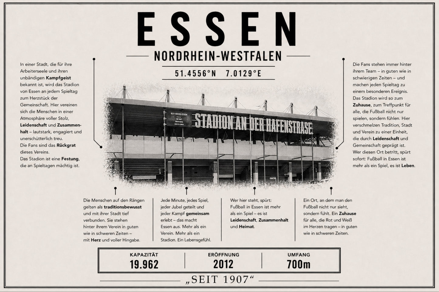 Essen Stadion Leinwand