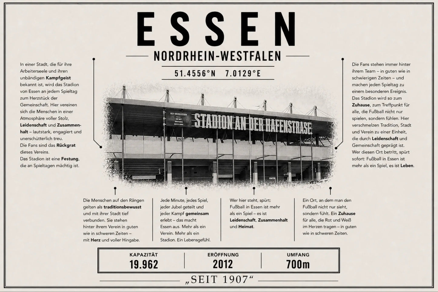 Essen Stadion Leinwand