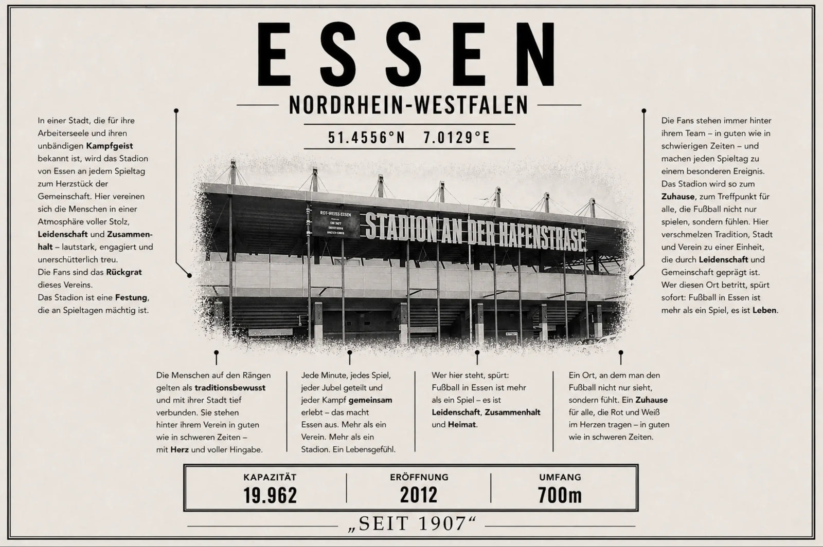Essen Stadion Leinwand