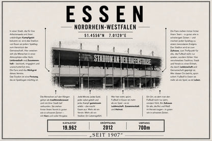 Essen Stadion Leinwand