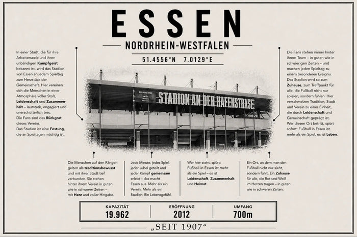 Essen Stadion Leinwand
