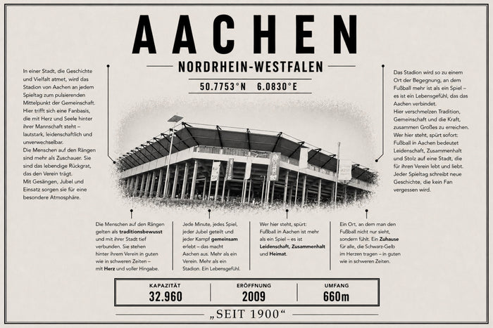 Aachen Stadion Leinwand