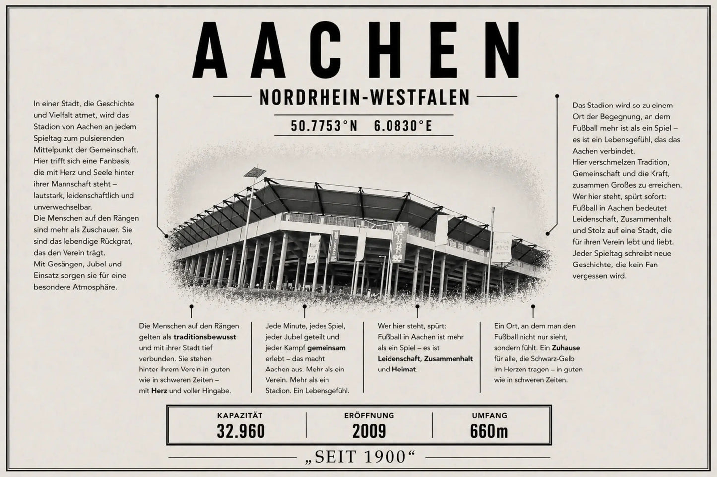 Aachen Stadion Leinwand