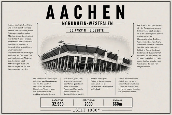 Aachen Stadion Leinwand