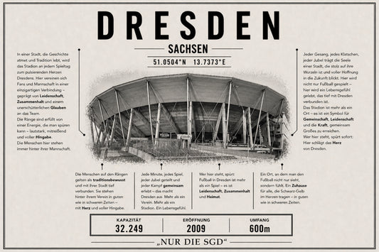 Dresden Stadion Leinwand