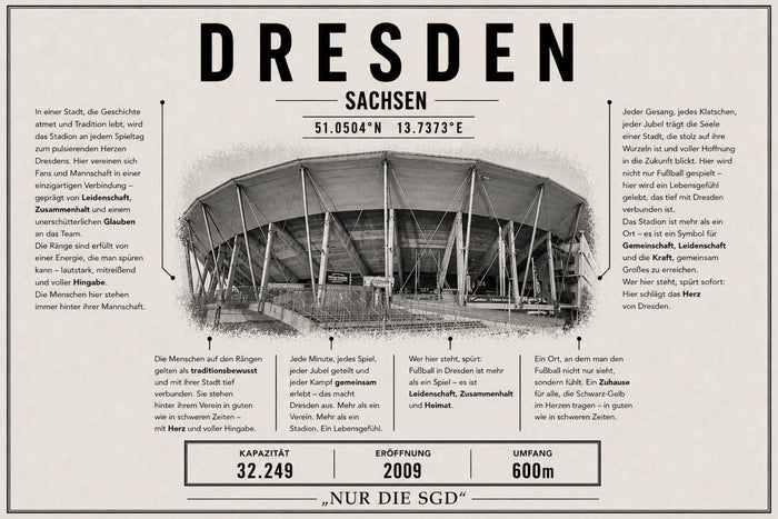 Dresden Stadion Leinwand