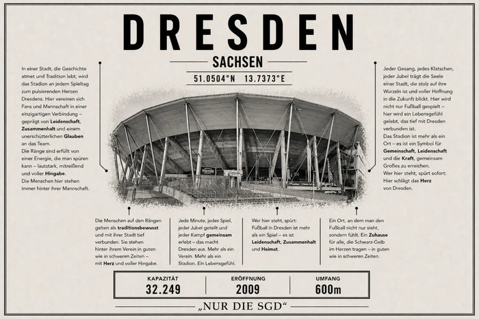 Dresden Stadion Leinwand