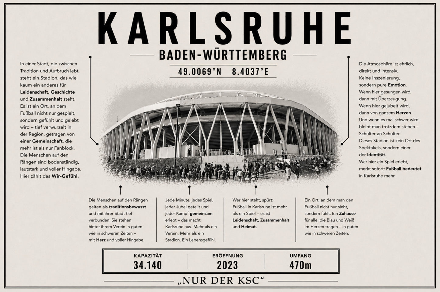 Karlsruhe Stadion Leinwand