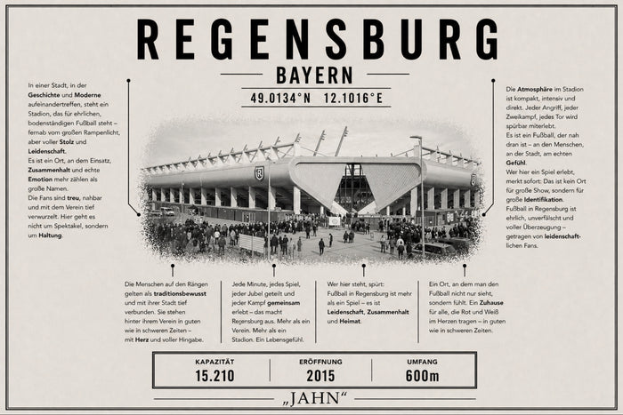 Regensburg Stadion Leinwand