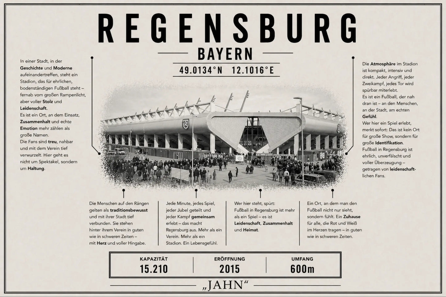 Regensburg Stadion Leinwand