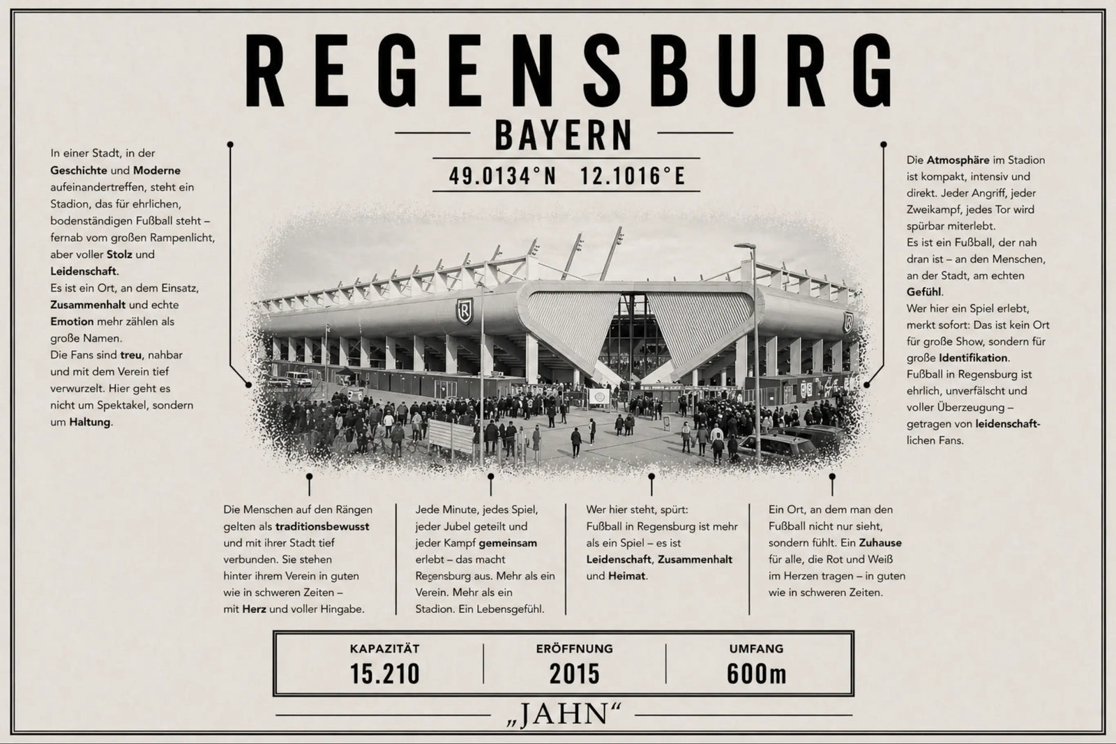 Regensburg Stadion Leinwand