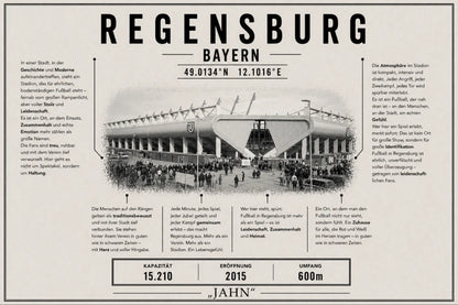 Regensburg Stadion Leinwand
