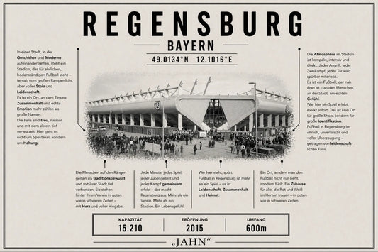 Regensburg Stadion Leinwand