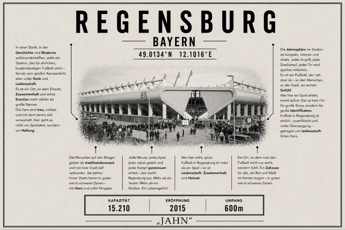 Regensburg Stadion Leinwand