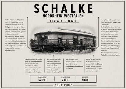 Schalke Stadion Leinwand