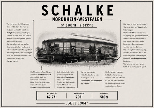 Schalke Stadion Leinwand