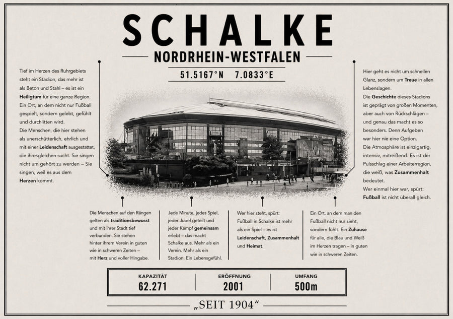 Schalke Stadion Leinwand