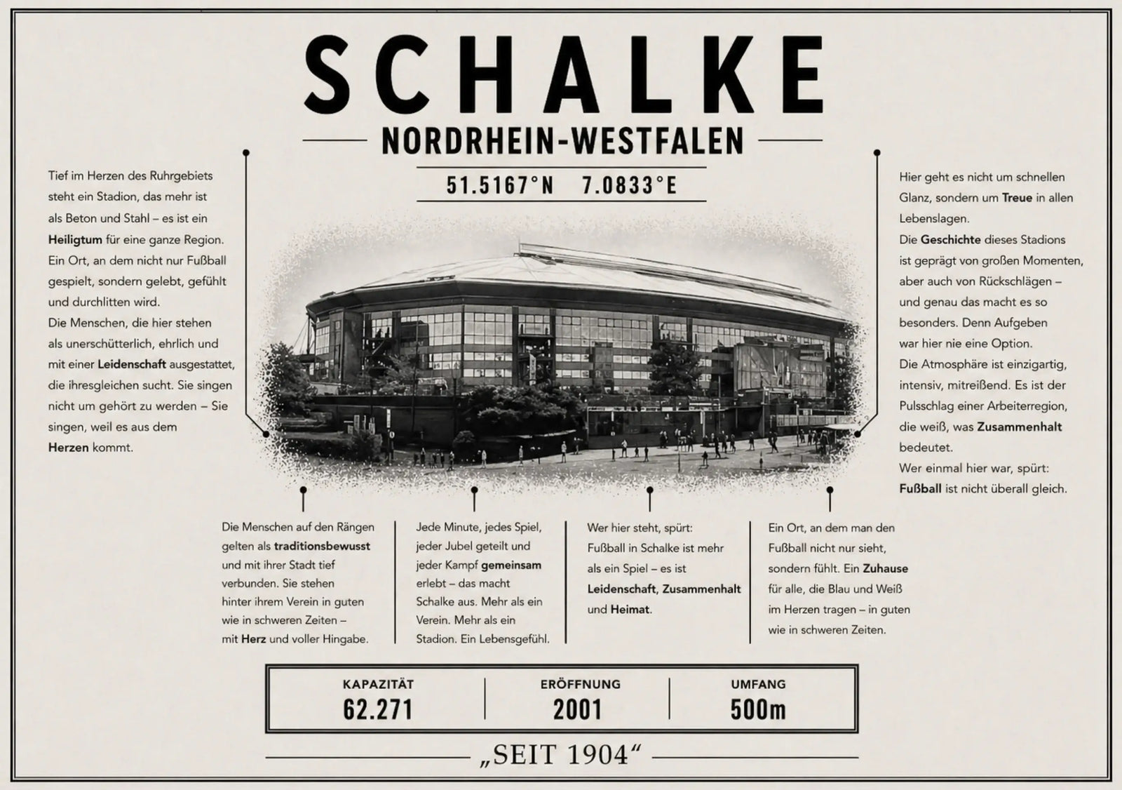 Schalke Stadion Leinwand