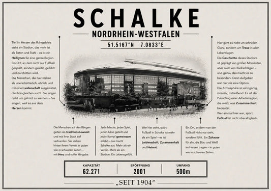 Schalke Stadion Leinwand