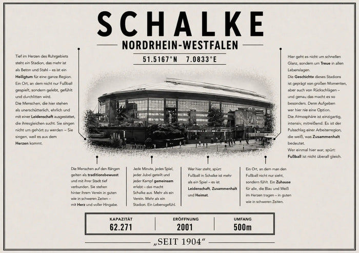 Schalke Stadion Leinwand