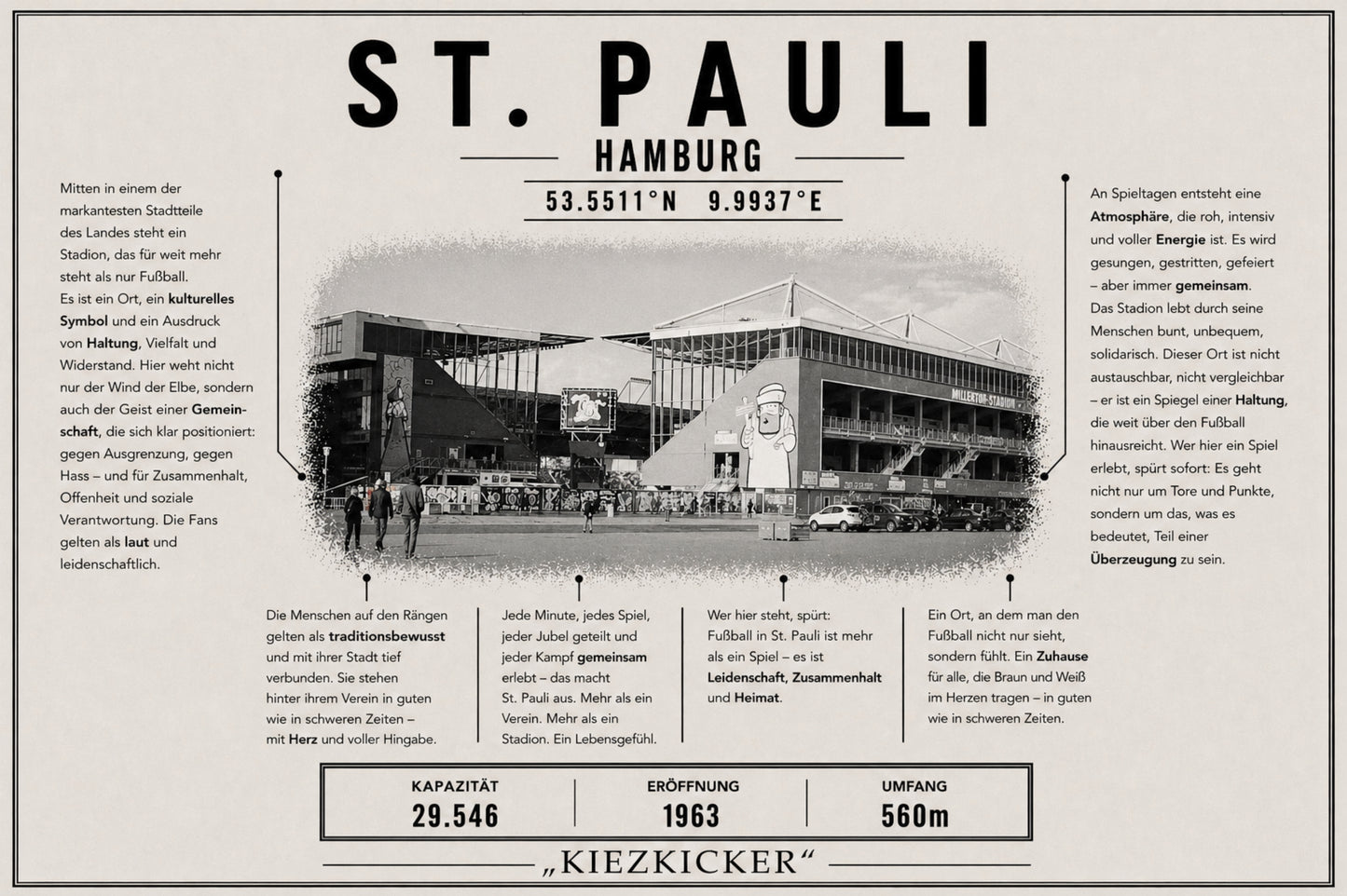 St. Pauli Stadion Leinwand