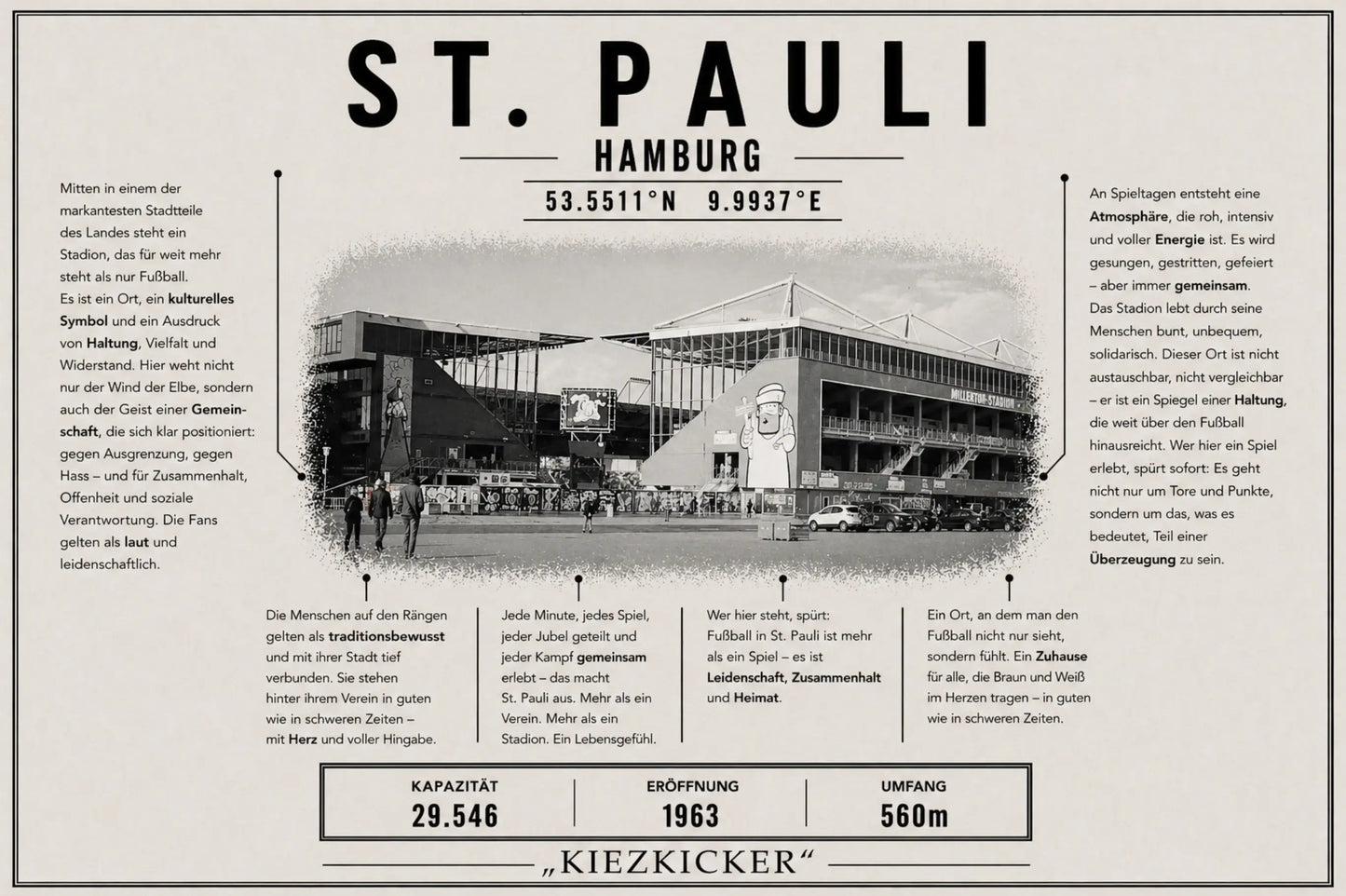 St. Pauli Stadion Leinwand
