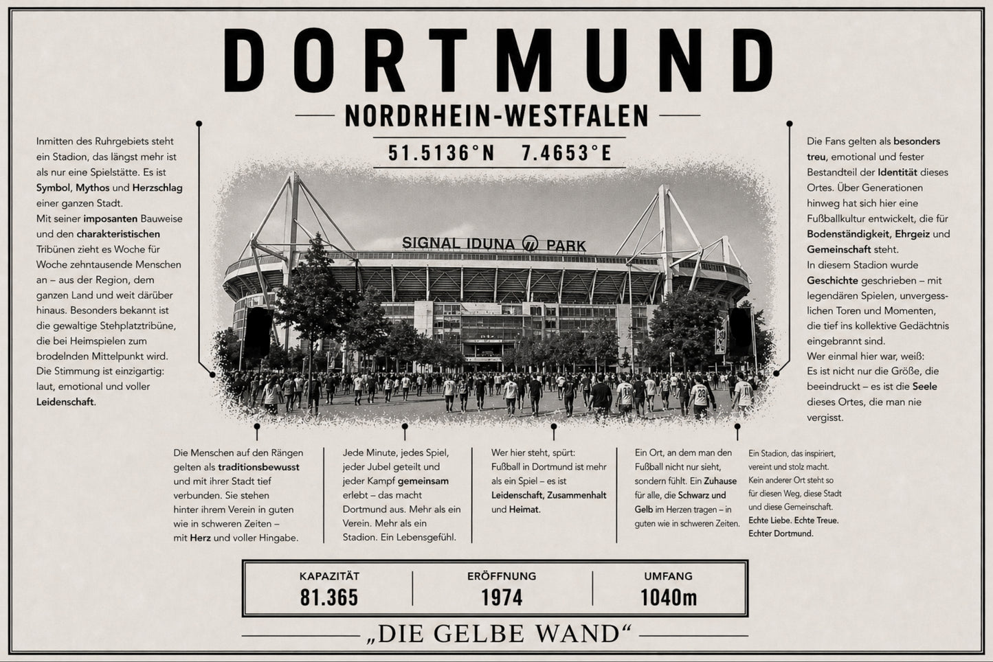 Dortmund Stadion Leinwand