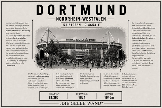 Dortmund Stadion Leinwand