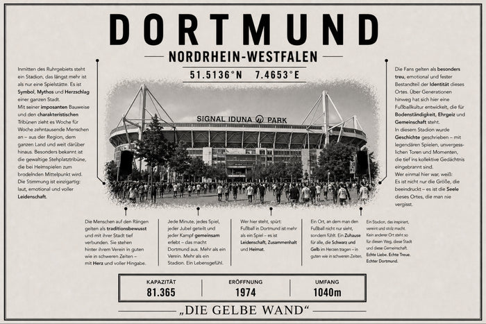 Dortmund Stadion Leinwand